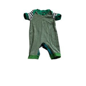 Recreate Designs Green Striped Bicycle Kids Bodysuit 3-6 months